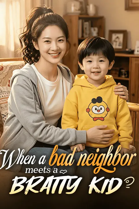 When a bad neighbor meets a bratty kid poster