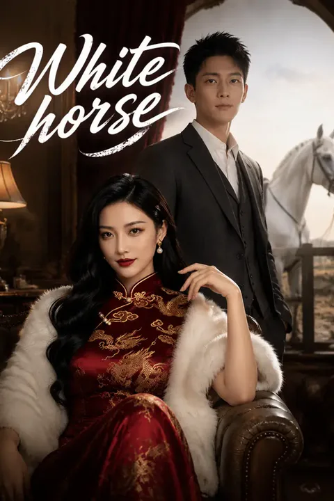 White horse poster