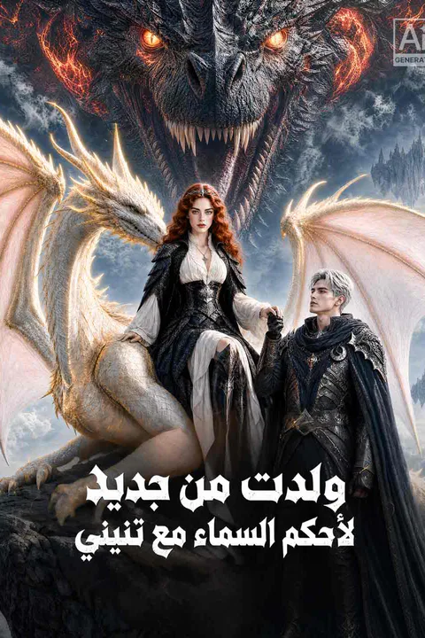 ملصق ولدت من جديد لأحكم السماء مع تنيني