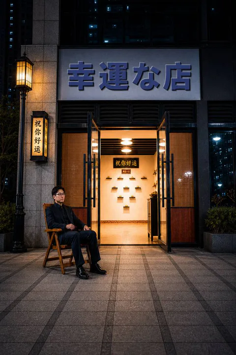 幸運な店のポスター