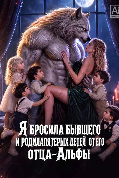 Постер «Я бросила бывшего и родила пятерых детей от его отца-Альфы»