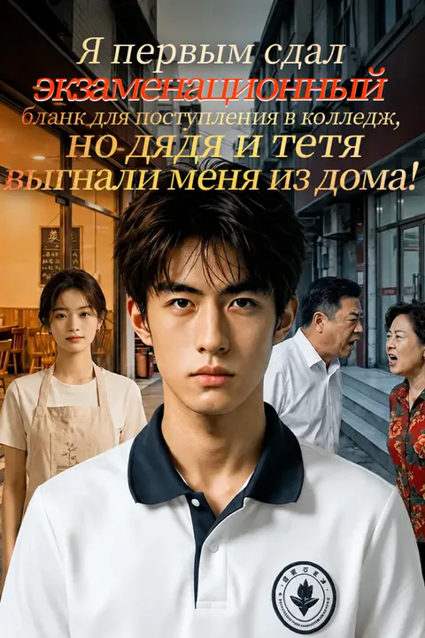 Постер «Я первым сдал экзаменационный бланк для поступления в колледж, но дядя и тетя выгнали меня из дома!»