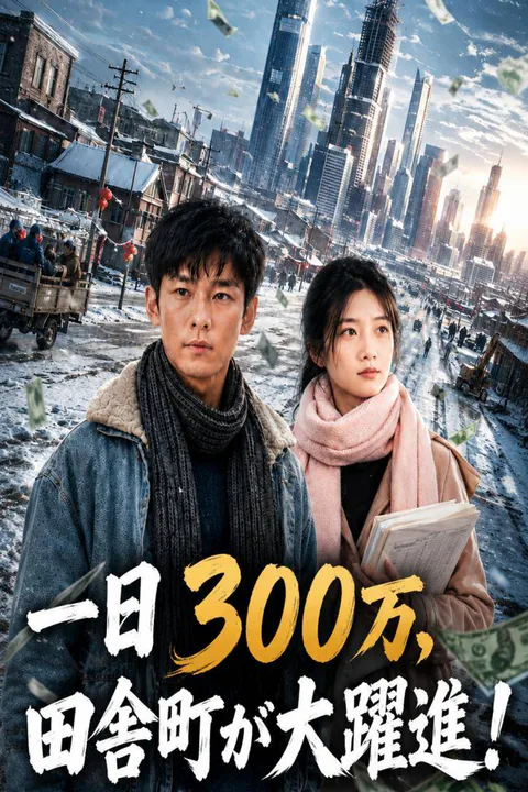 一日 300 万、田舎町が大躍進！のポスター