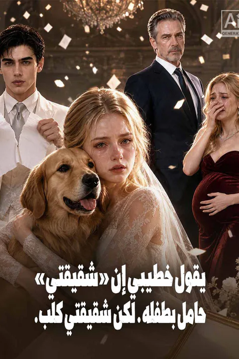 ملصق يقول خطيبي إن «شقيقتي» حامل بطفله. لكن شقيقتي كلب.