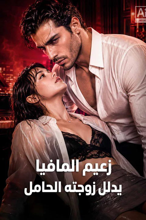 ملصق زعيم المافيا يدلل زوجته الحامل