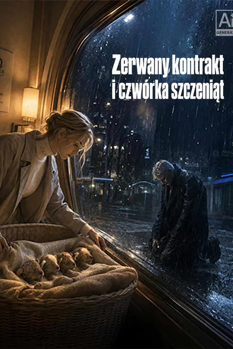 Zerwany kontrakt i czwórka szczeniąt – plakat