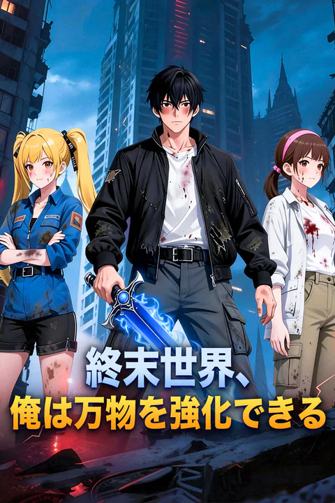 終末世界、俺は万物を強化できるのポスター