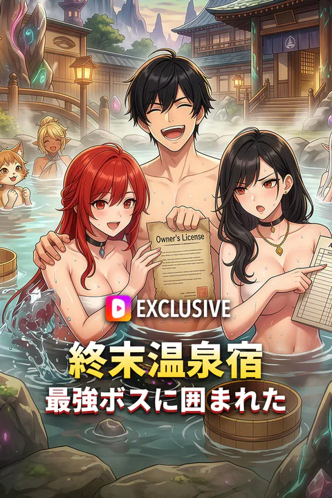 終末温泉宿、最強ボスに囲まれたのポスター