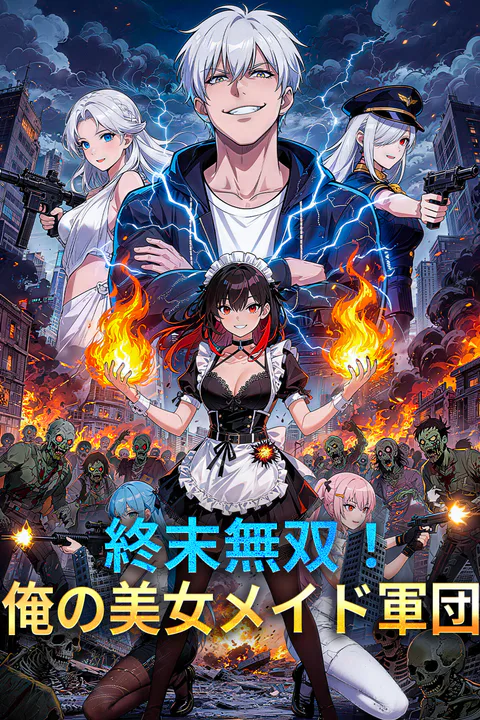 終末無双！俺の美女メイド軍団のポスター