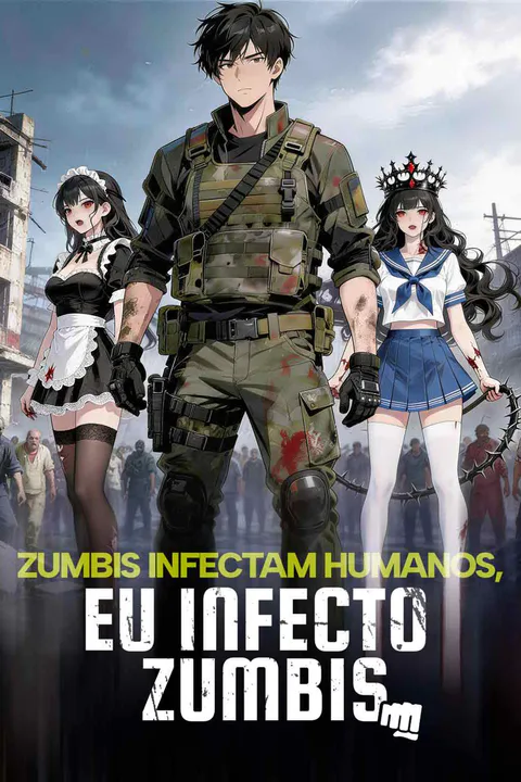 Pôster de Zumbis infectam humanos, eu infecto zumbis